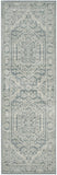 Oriental Vintage Distressed Medallion Slate/Ivory Soft Area Rug
