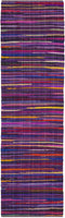 Hand-woven Cotton Area Rug, Purple/Multi