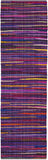 Hand-woven Cotton Area Rug, Purple/Multi