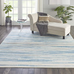 Modern Coastal Blue Area Rug