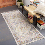 Anja Oriental Medallion Area Rug Taupe