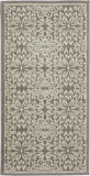 Transitional Floral Ivory/Grey Area Rug