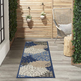 Indoor/Outdoor Floral Blue/Multicolor Area Rug