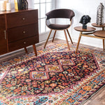 Meadow Vintage Black Multi Vibrant Soft Area Rug