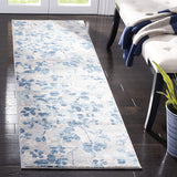 Vintage Floral Grey Blue Soft Area Rug
