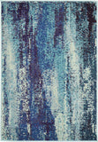 Bright Abstract Blue Soft Area Rug
