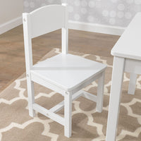 Kids Aspen Table and Chair Set - White