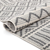 Ventova Grey Tribal Geometric Runner Rug