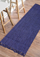 Chunky Loop Navy Blue   Jute Rug - Multiple sizes available