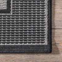 nuLOOM Leila Bordered Indoor/Outdoor Area Rug, 7' 6" x 10' 9", Grey