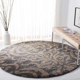 Damask Dining Plush Thick Area Rug, Cream Beige,large Rectangle