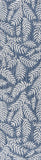 Nevis Palm Frond Indoor/Outdoor Navy/Ivory soft Area Rug