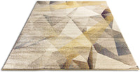 Modern Triangle Pattern Abstract Beige Multi-Color Soft Area Rug