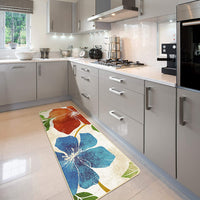 Floral Soft Area Rug - Non Slip Large Flower Carpet for Indoor