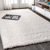 Aydin Plush Shag Mingled Gray/Ivory Soft Area Rug