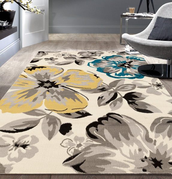 Paisley Design Multi-color Area Rug and Runners Non-Slip/ No Skid