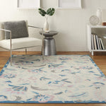 Floral Casual Ivory/Multicolor Area Rug