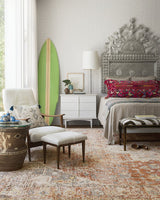 Javari Collection Distressed Modern Soft Area Rug Berry / Sunrise
