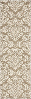 Damask Plush 1.2-inch Thick Area Shag Rug, Beige / Cream