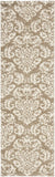 Damask Plush 1.2-inch Thick Area Shag Rug, Beige / Cream