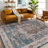 Machine Washable Area Rugs, Persian Vintage Medallion Boho Rug for Living Room Rugs - Stain Resistant & Non-Slip