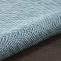 Flat-Weave Indoor/Outdoor Aqua 8' Runner Soft Area Rug