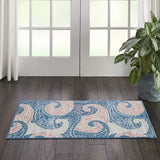 Jubilant Retro Bohemian Blue Area Rug