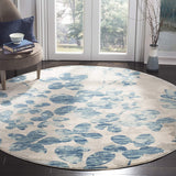 Vintage Floral Grey Blue Soft Area Rug