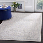 Reflection Collection Vintage Distressed Soft Area Rug Light Grey / Cream