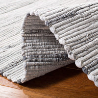 Hand Woven Grey Cotton Area Rug