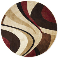 Contemporary Abstract Brown Red Soft Area Rugs