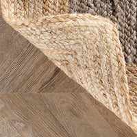 Hand Woven Jute Area Rug, Grey