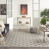 Jubilant Retro Trellis Green Area Rug