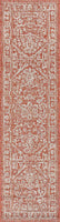 Malta Bohemian Medallion Textured Weave Indoor/Outdoor Red/Taupe Area Rug