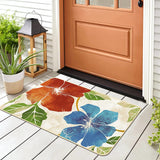 Floral Soft Area Rug - Non Slip Large Flower Carpet for Indoor