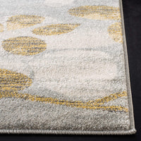 Vintage Floral Grey and Gold Soft Area Rug