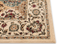 Persian Oriental Panel Runner Rug Ivory Multicolor
