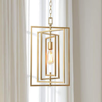 Sinfi 11 3/4" Wide Gold Metal Geometric Mini Pendant Light