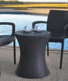 Patio Cooler Bar Table Rattan Style
