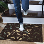 Leaves Rug Floral Soft Brown