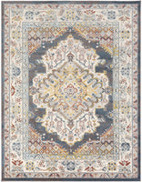 Anja Oriental Medallion Area Rug, Teal