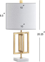 Anya 20.25" Metal/Marble LED Table Lamp Gold Leaf