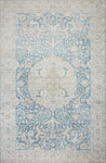 Chris Loves Julia x Loloi Jules JUL-05 Lagoon / Brick Oriental Area Rug 5'-0" x 7'-6"