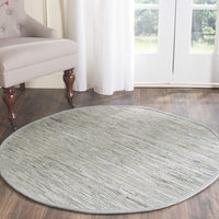 Hand Woven Grey Cotton Area Rug