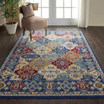 Multicolor Blue Persian Soft Area Rug