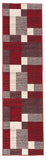 Box Pattern Red Gray Area Rug Non-Slip Non Skid