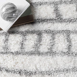 Renata Moroccan Shag Runner Rug,  Grey
