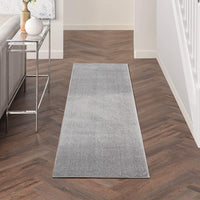 Essentials Solid Contemporary Silver Grey Area Rug