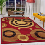 Kashan King Collection Galaxy Geometric Indoor Area Rug Maroon/Beige