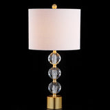 Ashley 25.25" Crystal LED Table Lamp Clear/Brass